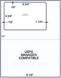 US0018CNS-8 1/2'' x 11'' form with 6 3/4'' x 4 3/4'' label