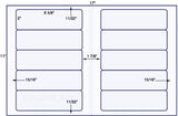 US5580 - 6 5/8'' x 2''-10 up label on a 11'' x 17'' sheet.