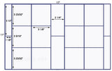 US5659-3 1/8''xVariousSizes12 up label on a 11''x17''sheet.