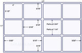 US5741-4''x3 1/3''w/gutters/ perfs12 up on a 11''x17''sheet.