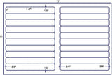 US7021-7 3/4'' x 1''-20 up label on a 11'' x 17'' sheet.