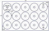 US8542-3.071" Dia. Round CD15 labels on a 11'' x 17''Sheet.