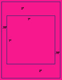 US1105 - 7'' x 7'' Square on a 8 1/2" x 11" label sheet.