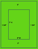 US1110 - 7'' x 5'' label on a 8 1/2'' x 11'' label sheet.