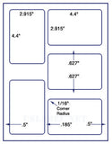 US1550-4.4'' x 2.915''-5 up on a 8 1/2" x 11" label sheet.