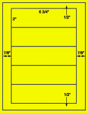 US1593-6 3/4'' x 2''- 5 up on a 8 1/2" x 11" label sheet.
