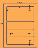 US1599-7'' x 2'' 5 up on a 8 1/2" x 11"label sheet.
