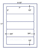 US1599-7'' x 2'' 5 up on a 8 1/2" x 11"label sheet.