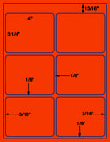 US1760-4''x31/4''-6 up w/gripper on 8 1/2"x11" label sheet.