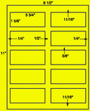 US2024-3 3/4''x1 5/8''-10 up on a 8 1/2" x 11" Label sheet.