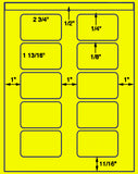 US2041-2 3/4''x1 13/16''-10 up on a 8.5" x 11" label sheet.