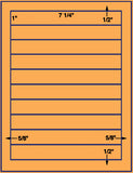 US3020-7 1/4''x1''-10 up on a 8 1/2" x 11" label sheet.