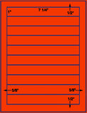 US3020-7 1/4''x1''-10 up on a 8 1/2" x 11" label sheet.