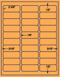 US3642-1''x25/8''-30 up #5160 on 8.5"x11"label sheet.