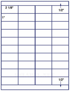 US3720-2 1/8''x1''- 40 up on a 8 1/2"x11" label sheet.