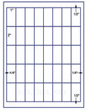 US3738-1'' x 2''- 40 up on a 8 1/2"x 11" label sheet.