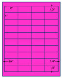 US3739 - 2'' x 1'' - 40 up on a 8 1/2" x 11" label sheet.