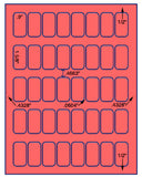 US3742-.9''x1 5/8''- 40 up on a 8 1/2" x 11" label sheet.