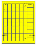 US3743-1'' x 2''-40 up w/Perfs on a 8 1/2"x11" label sheet.