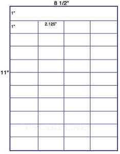 US3747-2.125''x1''-40 up on a 8 1/2" x 11" label sheet.