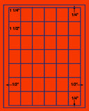 US3821-1 1/4''x1 1/2''-42 up on a 8 1/2" x 11" label sheet.