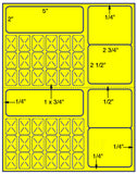 US3822-2''x5'' - 42 up on a 8 1/2"x11" label sheet.