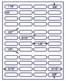 US3841-1 7/8'' x 5/8''-48 up on a 8 1/2" x 11" label sheet.