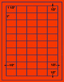 US3860-1 1/2''x1''-50 up UPC on a 8 1/2" x 11" label sheet.
