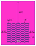 US3861-1''x3/8''-50 up on a 8 1/2" x 11" label sheet.