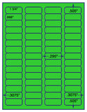US3884-1 3/4''x2/3''-60 up on 8 1/2"x11" label sheet.
