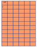 US3890-1.42'' x 1'' - 66 up on a 8 1/2" x 11" label sheet.