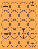 US4220-2'' Circle 20 up on a 8 1/2" x 11" label sheet.