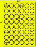US4293-1.187''circle 48 up on a 8 1/2" x 11" label sheet.