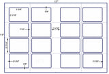 US5964-3 3/8''x2 5/16''-16 up label on a 11'' x 17'' sheet.