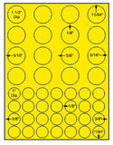 US4290-1''&1 1/2'' Circle 44 up on a 8 1/2 x11"label sheet.