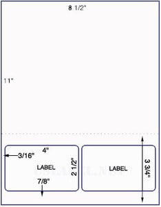 US0002B-8.5''x11'' Combo Sheet with two-4'' x 2 1/2''labels
