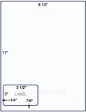 US0007APL-8.5''x11''combo Sheet w/1 3 1/2''x2'' label.