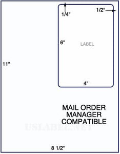 US0016MOM - 8 1/2'' x 11'' Mail Order Manager label