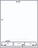 US00103A-8.5''x11'' integrated sheet 3-2 9/16'' x 1'' labels at bottom