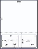 US00124A-8.5 x 11''-combo sheet Two 4'' x 2 7/8'' labels