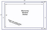 US8500M-1 up10''x15''Monroney Window label on 11 x 17 sheet.