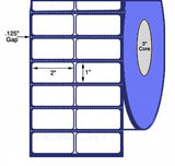 2'' x 1'' Direct Thermal Labels on a 3'' Core - 8'' OD