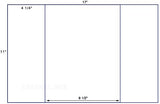 US5221-4 1/4''x11''-2 up label on a 11'' x 17'' sheet.