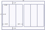 US5260-2 5/8''x8 1/2''-6 up label on a 11''x17'' sheet.