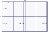 US5421 - 4'' x 5 1/2'' - 8 up label on a 11'' x 17'' sheet.