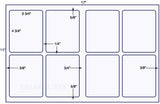 US5460-3 3/4''x4 3/4''- 8 up label on a11" x 17" sheet.