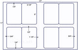 US5480 - 3 1/2'' x 5'' - 8 up label on a 11" x 17" sheet.