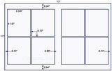 US5461-3 3/4'' x 4 1/2''-8 up label on a 11" x 17" sheet.
