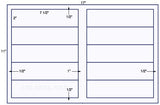 US5600 -7 1/2'' x 2'' -10 up label on a 11'' x 17'' sheet.