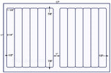 US5621 -1 1/4''x9 1/4''-12 up label on a 11'' x 17'' sheet.